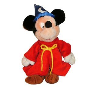 Walt Disney World Plush Mickey Mouse Fantasia 13" Tall Stuffed Toy Animal